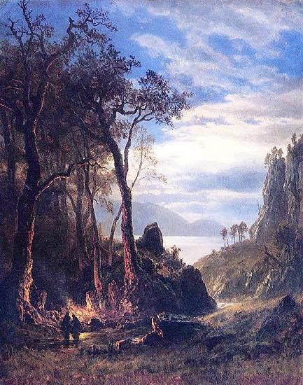Albert Bierstadt The Campfire Germany oil painting art